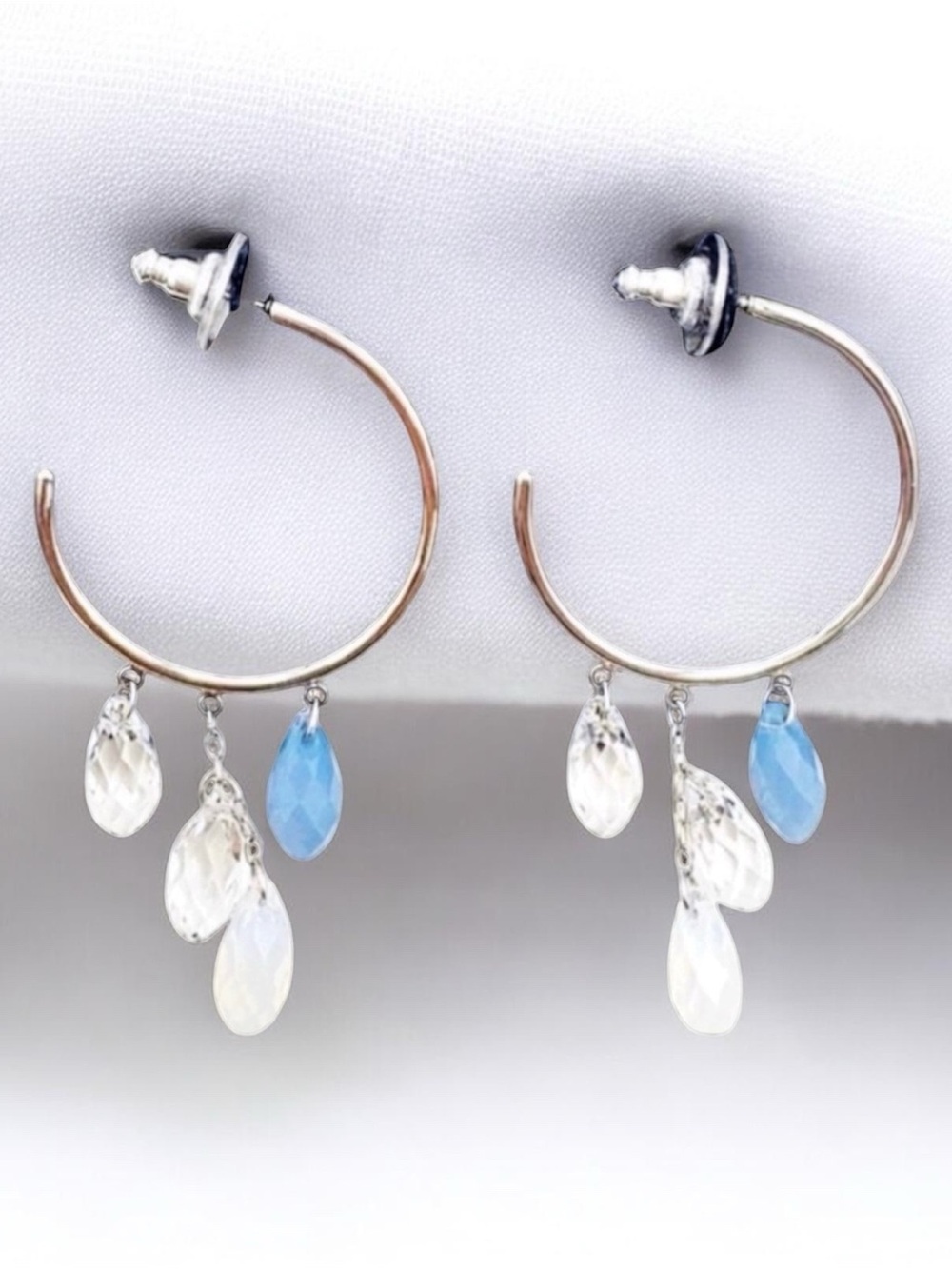 Swarovski Crystal Hoop Teardrops Earrings